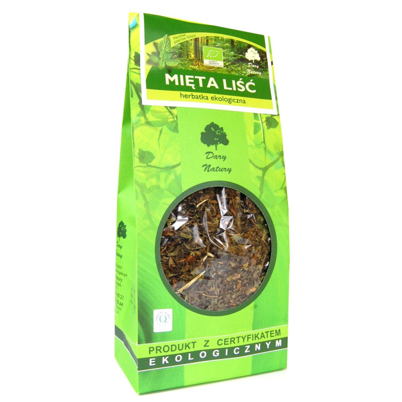 Mięta liść, eko, herbatka ekologiczna, 25 g, Dary natury