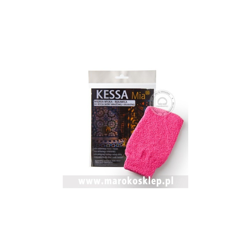 Rękawica Kessa Mia, delikatna myjka do mycia ciała i do zabiegu HAMMAM, Efas