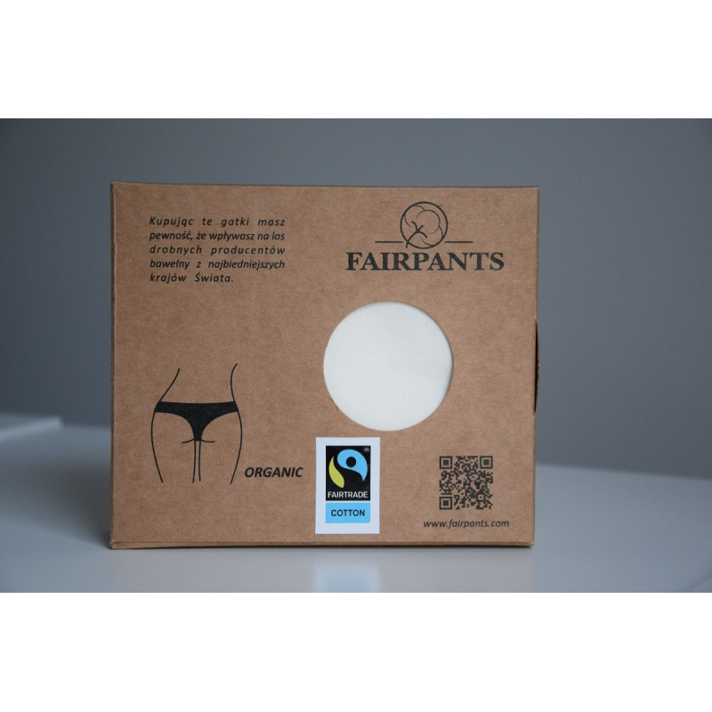 Tongi Pants, Biel Perłowa, rozmiar S, bawełna organiczna fairtrade, Fairpants