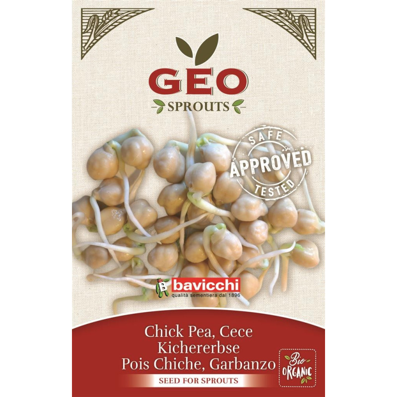 Ciecierzyca - nasiona na kiełki GEO, certyfikowane, 90g, Bavicchi