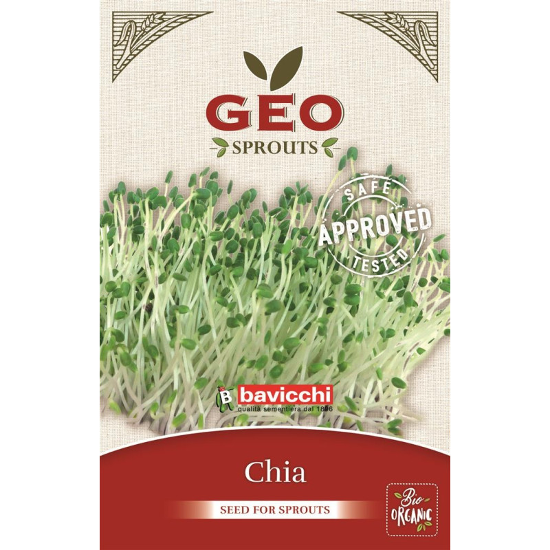 Chia - nasiona na kiełki GEO, certyfikowane, 15g, Bavicchi
