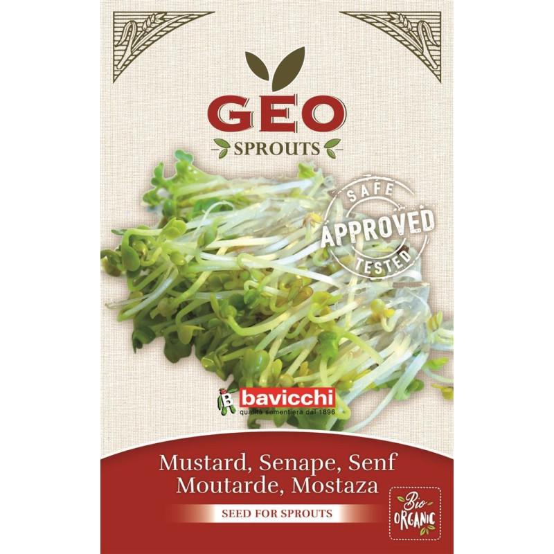 Gorczyca - nasiona na kiełki GEO, certyfikowane, 50g, Bavicchi