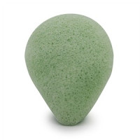 Gąbka Konjac do twarzy, Kropla, Zielona Herbata, aż 8,5 x 7 cm, Bebevisa