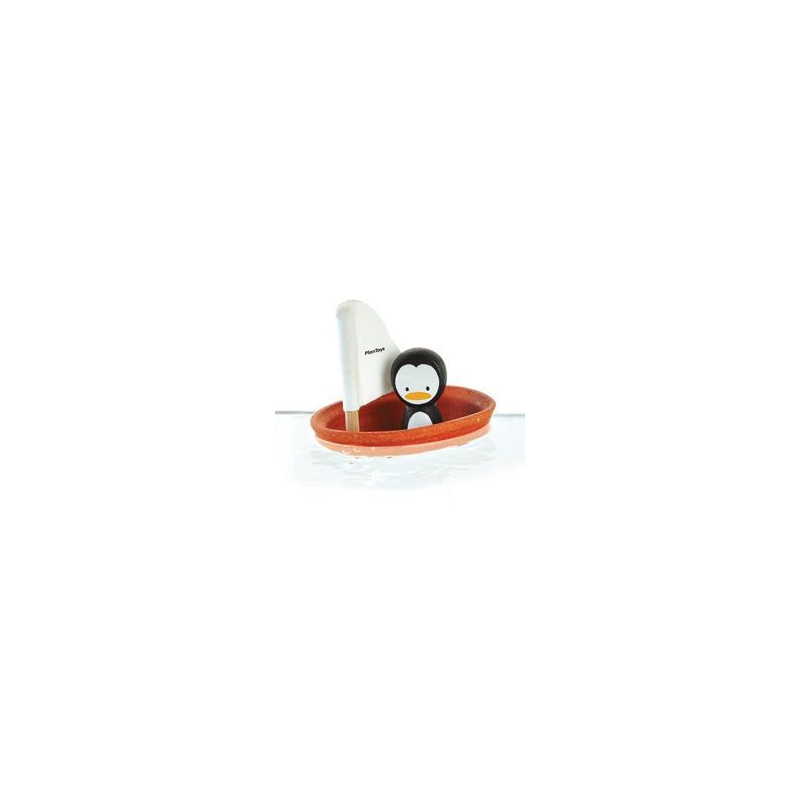 Żaglówka z pingwinem - zabawka do kąpieli, 12m+, PlanToys