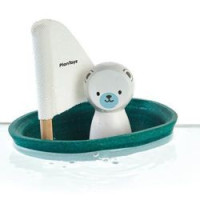 Żaglówka z misiem polarnym - zabawka do kąpieli, 12m+, PlanToys
