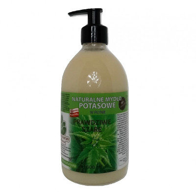 Naturalne mydło potasowe z ekstraktem z kwiatów konopi (CBD), 500 ml, Powrót do natury