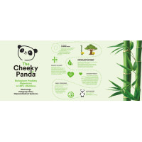 Bambusowe chusteczki do twarzy, uniwersalne, pudełko kostka, 56 szt., The Cheeky Panda