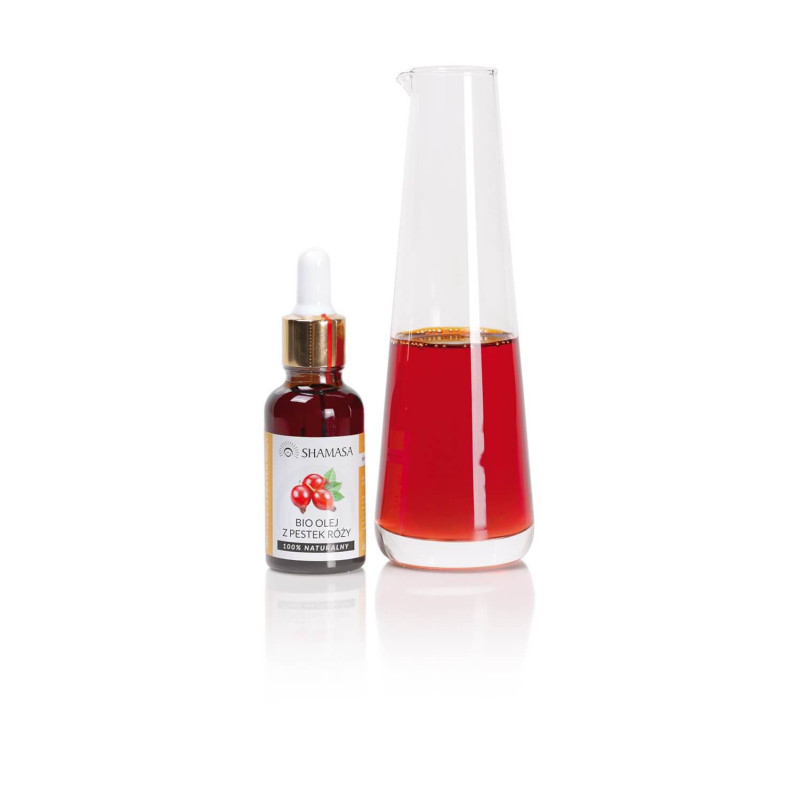 Olej z pestek róży BIO - królowa olejków, naturalny, 30ml, Shamasa