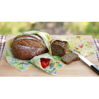 Ekologiczne woskowijki do przechowywania żywności, Bread Pack 2 szt. (Kropki: L, XL), BeePack