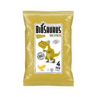 Chrupki kukurydziane o smaku serowym, bez glutenu, BIO, 4x15 g, Biosaurus