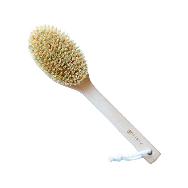 Szczotka do mycia i masażu ciała z rączką, DS3K Simple, z włosiem z kaktusa agawy, Brista