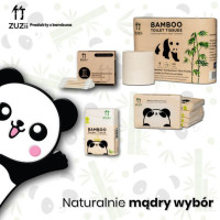 Chusteczki higieniczne bambusowe z balsamem, 3-warstwowe, 40 szt., Zuzii