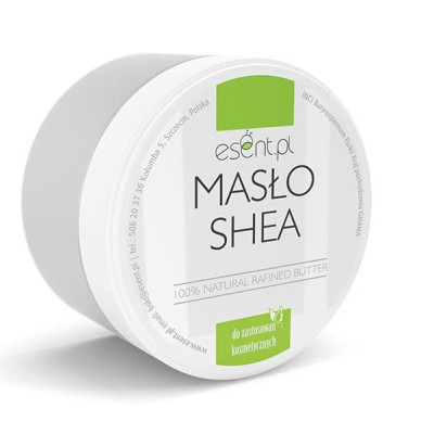 Masło Shea oczyszczone, 100% naturalne ESENT, 200 ml