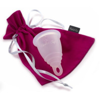 Polski kubeczek menstruacyjny z pętelką, Transparentny, rozm. M, Zero Waste, Perfect Cup