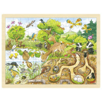 Puzzle drewniane, Natura, 96 elementów, 3y+, Goki