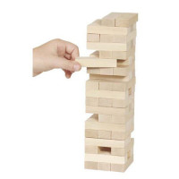 Drewniana wieża do układania, rodzinna gra zręcznościowa, Goki