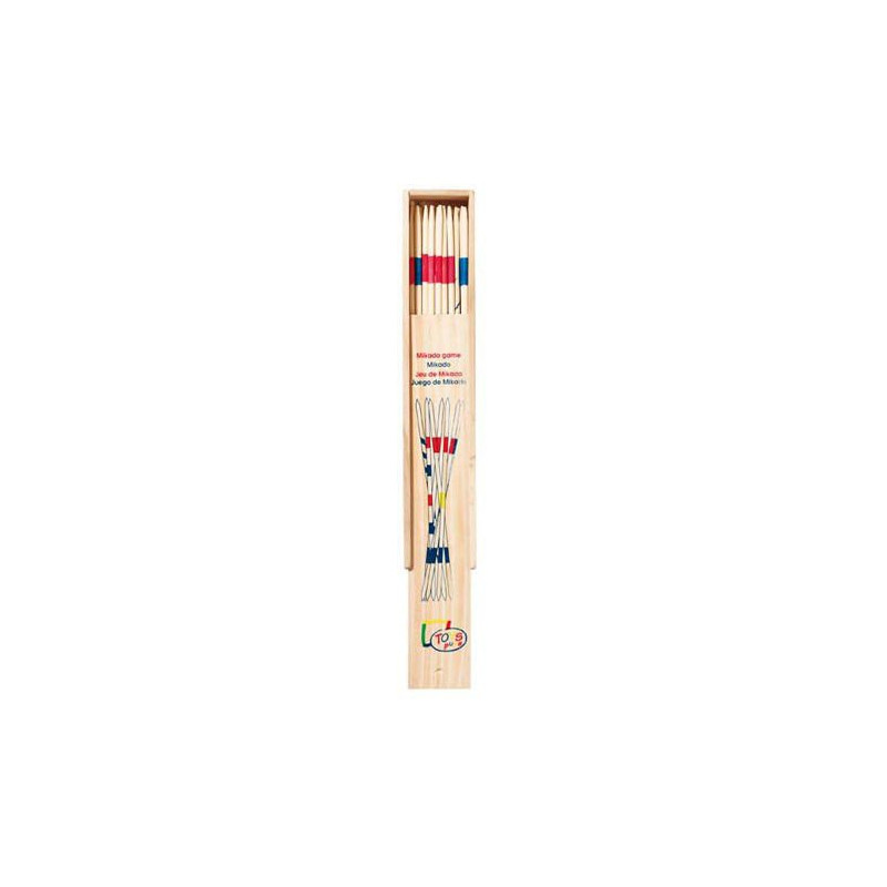 Drewniane bierki, gra rodzinna, zręcznościowa, ćwicząca cierpliwość i umiejętność koncentracji, 28 cm, Goki