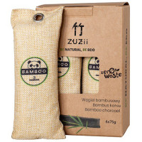 Węgiel bambusowy, osuszacz powietrza, pochłaniacz wilgoci i zapachów, 4x75 g, Zuzii
