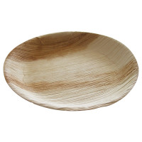 Okrągły talerz ze sprasowanego liścia palmowego, Duży 25x17,5 cm, Abena Foodservice