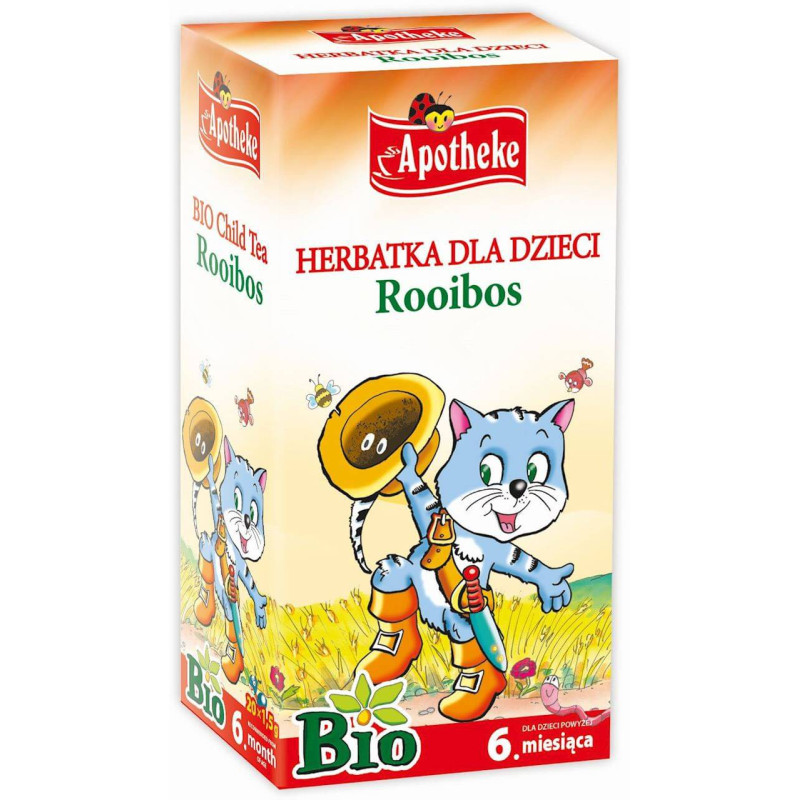 Herbatka dla dzieci Rooibos BIO, 20 x 1,5 g, Apotheke