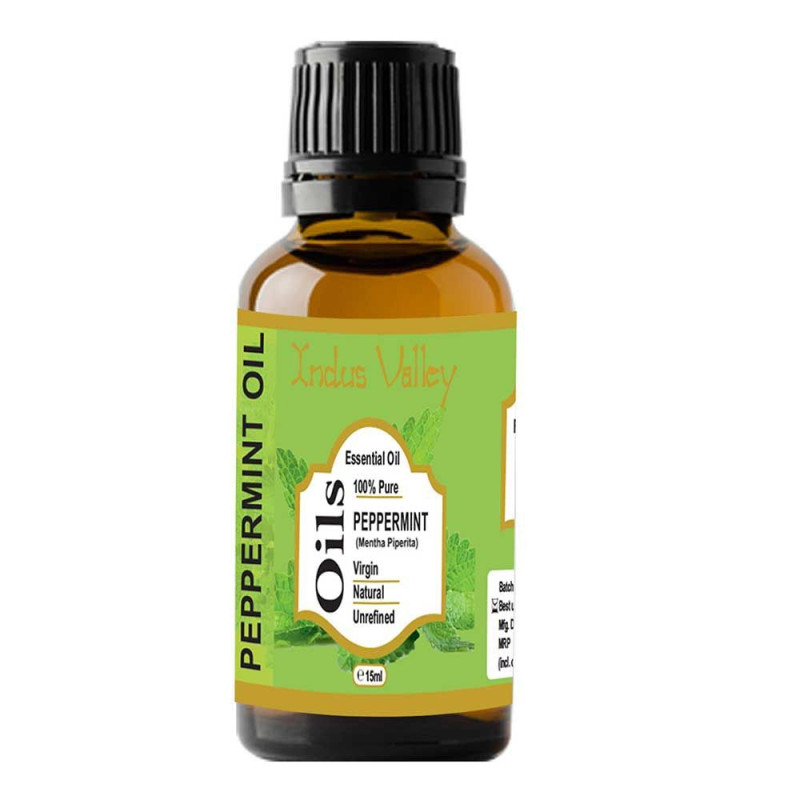 Naturalny olejek eteryczny z mięty pieprzowej, 15 ml, Indus Valley