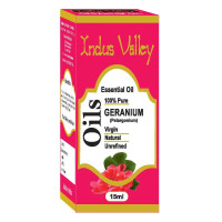 Naturalny olejek eteryczny z geranium, 15 ml, Indus Valley