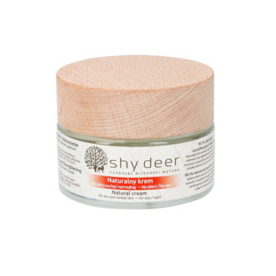 Naturalny krem dla skóry suchej i normalnej, w szklanym słoiczku, 50 ml , Shy Deer