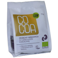 Orzechy nerkowca w czekoladzie kokosowej, BIO, 70 g, COCOA