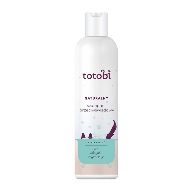 Naturalny szampon przeciwświądowy dla psów i kotów, koi, odżywia, regeneruje, 300 ml, Totobi