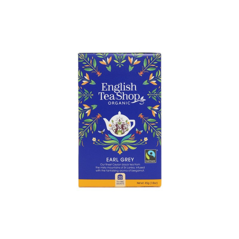 Ekologiczna herbata, Earl Grey, 20 x 2,25g, English Tea Shop