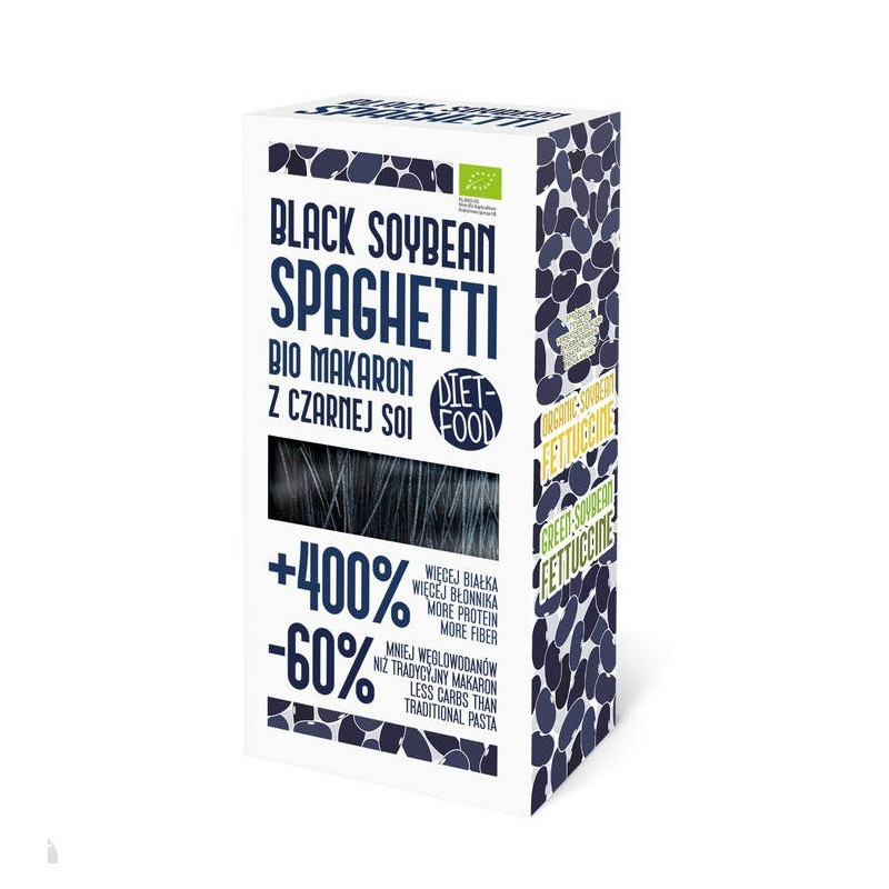Makaron sojowy czarny, spaghetti, BIO, 200 g, Diet-Food
