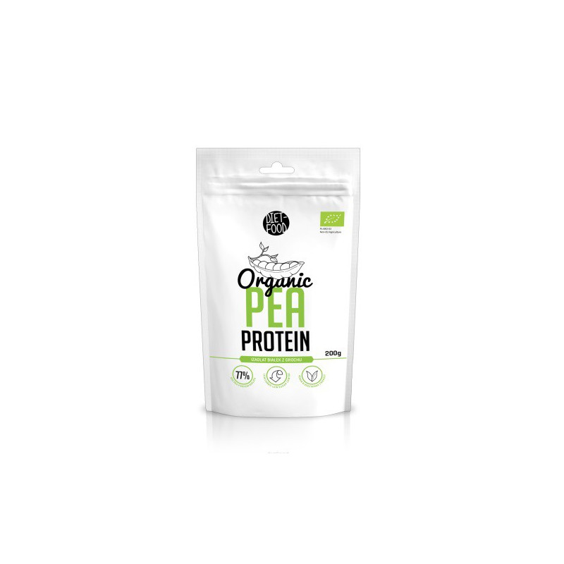 Proteina, izolat białek z grochu, proszek, 200 g, Diet-Food