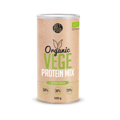 Vege protein MIX, białka konopi, izolatu białka grochu i ryżu, 500 g, Diet-Food