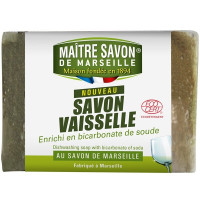 Mydło do mycia naczyń z Mydłem Marsylskim i Sodą Oczyszczoną, EcoCert, 200 g, Maitre Savon de Marseille