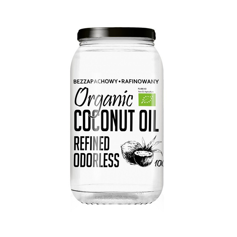 Olej kokosowy rafinowany, BIO, 1000 ml, Diet-Food