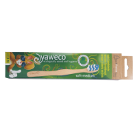 Drewniana szczoteczka do zębów dla dzieci, nylon, włosie miękko-średnie, Yaweco