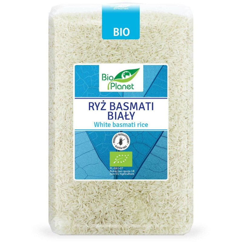 Ryż basmati biały, bezglutenowa, bio, 2 kg, Bio Planet
