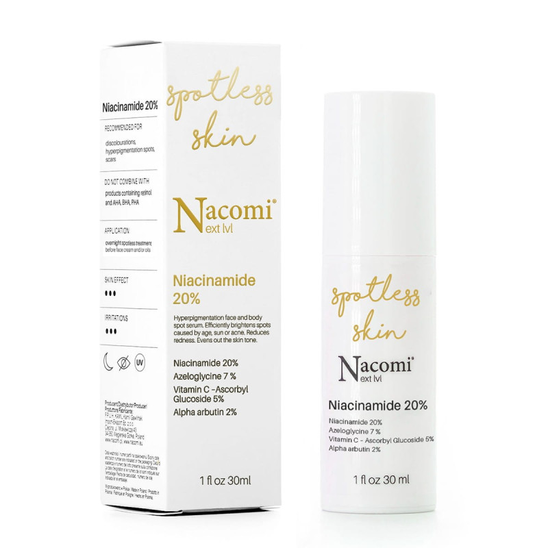 Punktowe serum na przebarwienia Niacynamide 20%, 30 ml, Nacomi Next Level