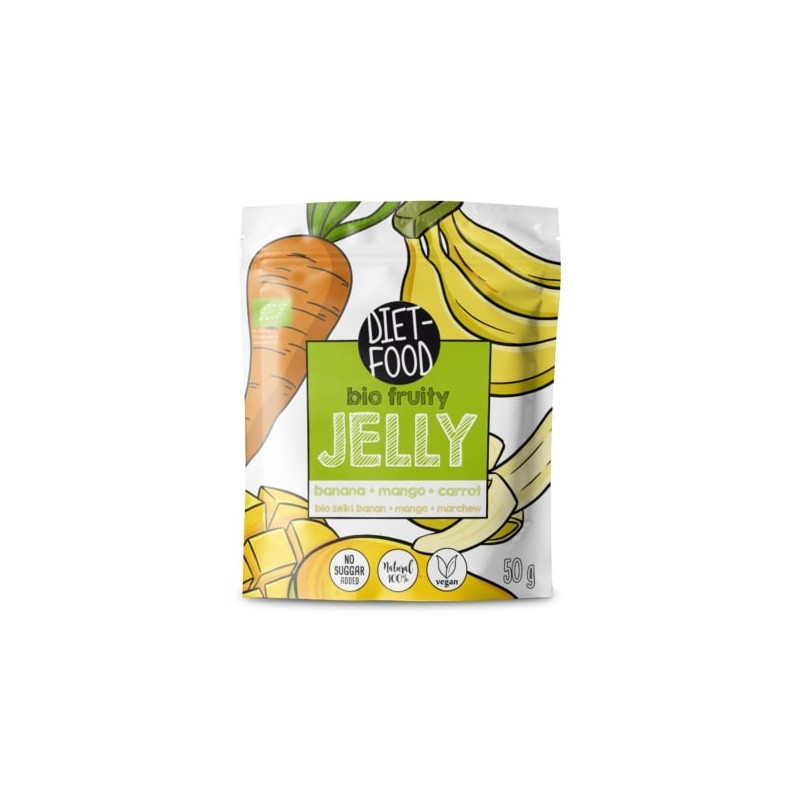 Bio żelki owocowe Banan-Mango-Marchew, 50g, Diet-Food