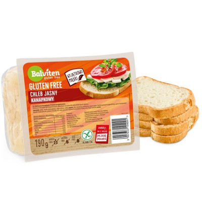 OUTLET Chleb jasny, bezglutenowy, 190 g, ważny do 29.05.2022, Balviten