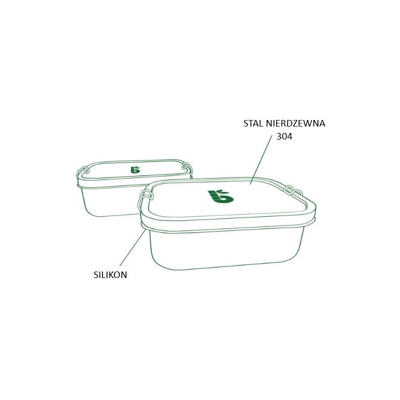 Lunchbox ze stali nierdzewnej, bez BPA, pojemność 800 ml, Bambaw