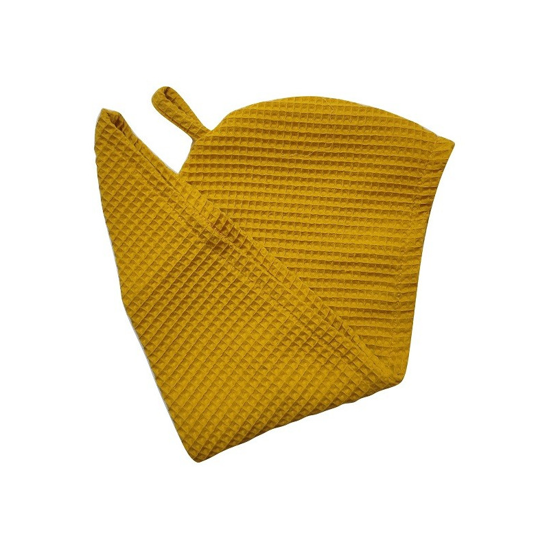 Turban bawełniany, ręcznik do włosów, UNIWERSALNY, Żółty, Wild Nature