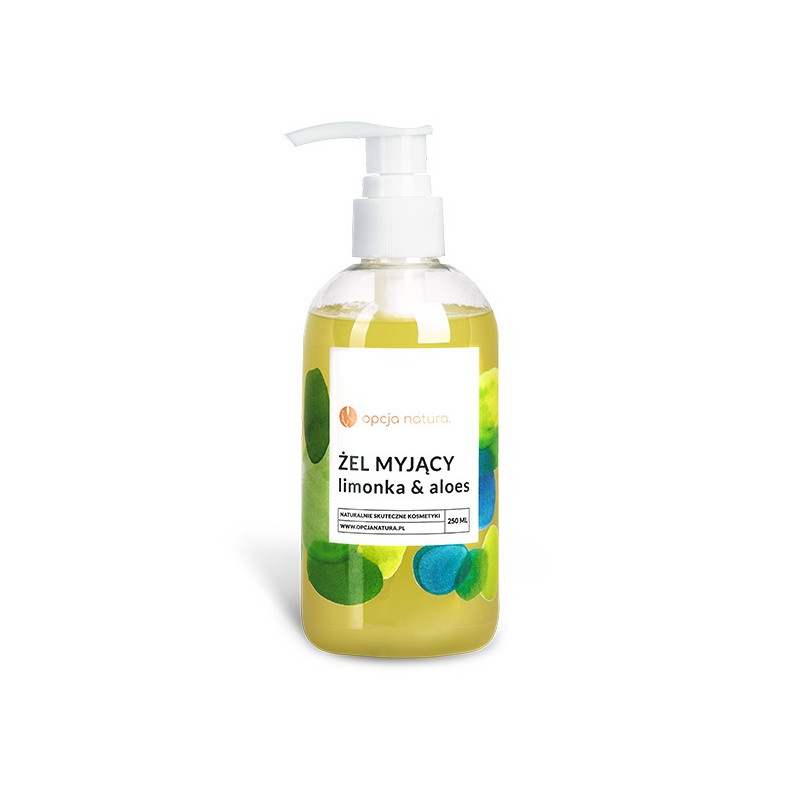 Żel myjący Limonka i Aloes, naturalne odświeżenie i oczyszczenie, ECOCERT, 250 ml, Opcja Natura