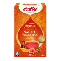 Herbata ziołowo-owocowa z mandarynkowym olejkiem eterycznym, Naturalny dobrostan, NATURAL WELLBEING, 17x2 g, Yogi Tea