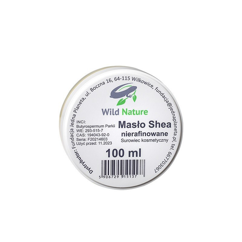 Masło Shea, nierafinowane, surowiec kosmetyczny, 100 ml, Wild Nature