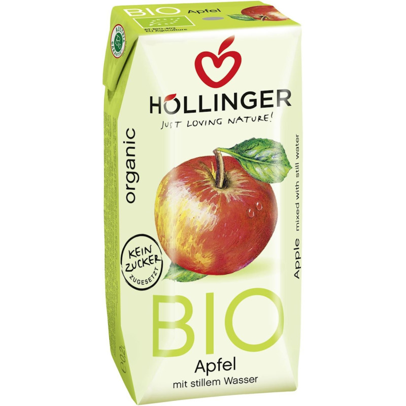 Nektar jabłkowy bez dodatku cukrów, BIO, 200 ml, Hollinger