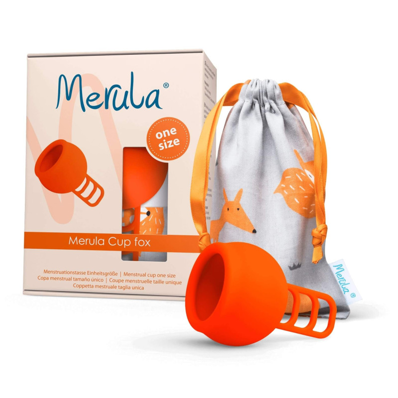 Uniwersalny kubeczek menstruacyjny, One-Size, kolor: pomarańczowy, Merula