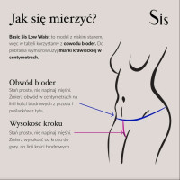 Majtki menstruacyjne Basic Sis Low Waist, CZARNE, rozmiar M, Sis Underwear