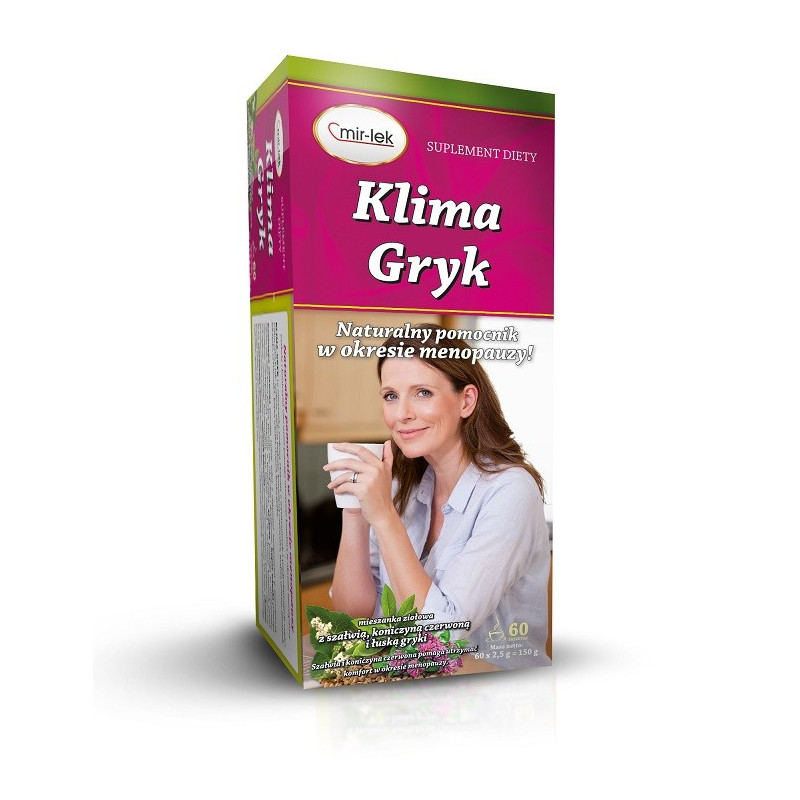 KLIMA-GRYK, menopauza, Suplement diety, 60 saszetek, 150 g, Mir-Lek