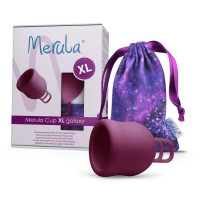 Duży kubeczek menstruacyjny, XL, bardzo pojemny: 50ml, kolor: fioletowy, Merula